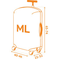 Чехол для чемодана ROUTEMARK Crystal Fast Track M/L, SP310 CrystalFastTrack-M/L