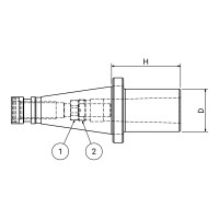 Оправка ISO40 DIN2080 H65 CM3 FRESE PAGNONI 540MF103