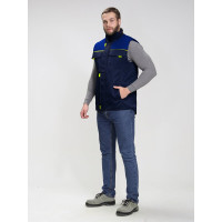 Утепленный жилет Факел Флофт (ткань смесовая, 210), т.синий/васильковый 40-42; 87480323.001