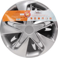 Колесные колпаки Airline Супер Астра 14", серебристый, карбон, комплект 2 шт. AWCC-14-24