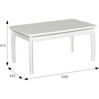 Журнальный стол Мебелик Массив решетка, снег 7765