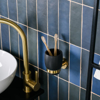 Стакан настенный для зубных щеток Moroshka Oro Nero 925-116-01