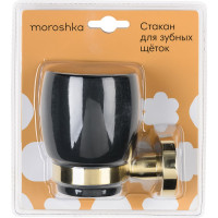 Стакан настенный для зубных щеток Moroshka Oro Nero 925-116-01