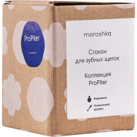 Стакан для зубных щеток Moroshka ProPiter 7x9 см., цвет белый, синий красный 937-312-01