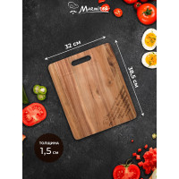 Разделочная доска MARMITON акация, 38,5x32x1,5 см 17709