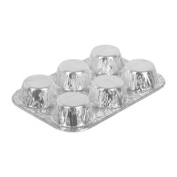 Набор алюминиевых форм MARMITON 6 ячеек, 25x16,5 см, 3 штук/упаковка, серебро 17398