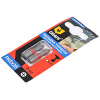 Бита Torsion PH2x25 мм, 2 шт в блистере GRAFF 500225
