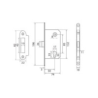 Бесшумная защелка Trodos SD600ET SN никель 202185