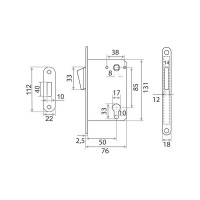 Магнитная защелка под цилиндр Trodos CX8550ET SN никель 202163