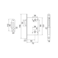 Магнитная защелка под завертку Trodos CX9050WC AB бронза 202164