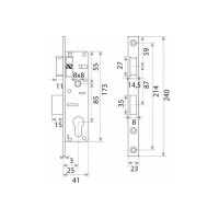 Врезной замок Trodos 153-25 CP хром 202156