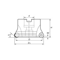 Корпус фрезы торцевой N100.D125/Z8 NORGAU 022100125