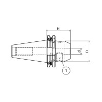 Оправка ISO40 DIN69871 WELDON H100 D25 PAGNONI 140WLD25