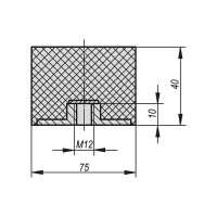 Резинометаллический буфер KIPP K1319.07504055