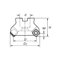 Корпус фрезы торцевой N150.D80/Z7 NORGAU022150080