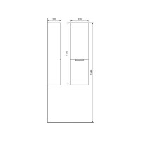 Пенал Jorno Moduo Slim 115, подвесной Mod.04.115, P, W