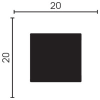 Рейка интерьерная ударопрочная влагостойкая темный Decor-Dizayn орех 20x20x3000 мм 622-73SH