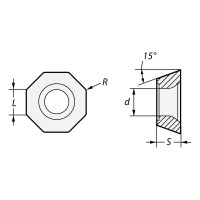 Пластина фрезерная ODKT060508-ALU NRG10N, 10 шт NORGAU 022105070
