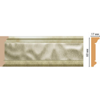 Плинтус потолочный Decomaster 60x17x2400 мм D216-373