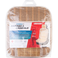 Накидка сиденья SKYWAY Summer-04 папирус, с поддержкой спины, бежевый, 1 шт. S01302045