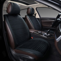 Накидка сиденья SKYWAY POSH вельвет/экокожа, 5 предметов, черная S01302051