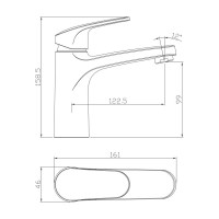 Смеситель для раковины Rossinka RS45-11