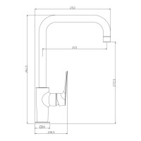 Смеситель для кухни Rossinka с поворотным изливом RS46-23