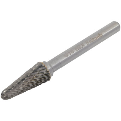 Борфреза сфероконическая (L) 10 твердосплавная ВК8 dхв=6 мм Х-образная насечка Beltools ri.382.13