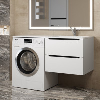 Тумба над стиральной машиной uperwood Tanos 60 см, подвесная, белый/графит 291020261