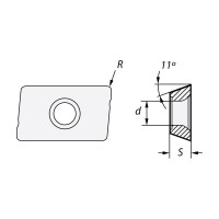 Пластина фрезерная APKT160412R-UM NRG25P, 10 шт NORGAU 022255030