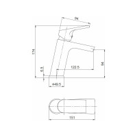 Смеситель для раковины ESKO ONTARIO ON26