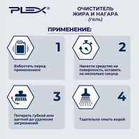 Очиститель жира и нагара PLEX антижир, гель, 5 л УТ000006093