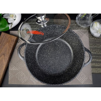 Кастрюля Горница Гранит 4 л, литая ручка, с крышкой, СП2480