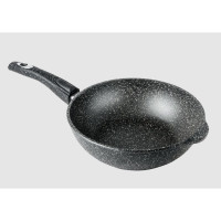 Сотейник Горница 240/82 мм, съемная ручка, антипригарное покрытие, с крышкой, гранит ПС7247