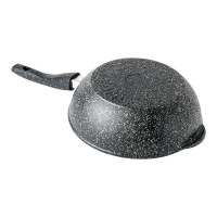 Сотейник Горница 280/82 мм, пластиковая ручка, антипригарное покрытие, с крышкой, гранит ПС4153