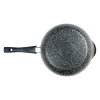 Сотейник Горница 280/82 мм, пластиковая ручка, антипригарное покрытие, с крышкой, гранит ПС4153