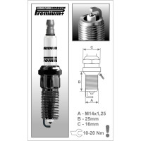 Свеча зажигания IRIDIUM RR17YIR 1927 BRISK P24