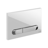 Кнопка Cersanit ESTETICA для LINK PRO/VECTOR/LINK/HI-TEC пластик, белый, с рамкой, хром 64111