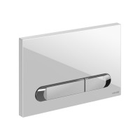 Кнопка Cersanit ESTETICA для LINK PRO/VECTOR/LINK/HI-TEC пластик, белый, с рамкой, хром 64111