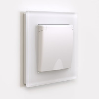 Розетка WERKEL W1171261 с заземлением и шторками c крышкой IP44 белый матовый a059267