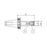 Патрон цанговый ISO40 DIN69871 P/P H160 ER16MINI PAGNONI 140PM410