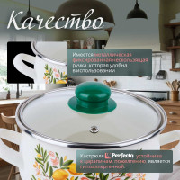 Стальная эмалированная кастрюля PERFECTO LINEA 3.8 л, серия лимон 50-138380