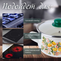 Стальная эмалированная кастрюля PERFECTO LINEA 3.8 л, серия лимон 50-138380