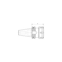 Патрон цанговый ISO40 DIN69871 P/P H70 ER16 PAGNONI 140PP110