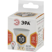 Светодиодная лампочка ЭРА STD LED MR16-10W-827-GU10 GU10 10 Вт софит теплый белый свет, Б0057154