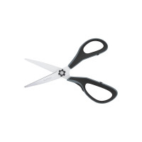 Ножницы Berlingo Easycut 350 13 см, серые, эргономичные ручки, мягкие вставки, европодвес DNn_13035_c