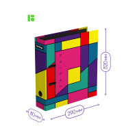 Папка-регистратор Berlingo Color Block, 80 мм, ламинированная, с рисунком AMl80S03