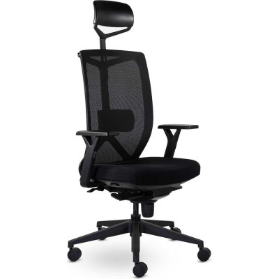 Кресло с подголовником UTFC Профи М-900 черное, пластик КИПрофи01