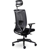 Кресло с подголовником UTFC Профи М-900 черное, пластик КИПрофи01