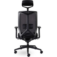 Кресло с подголовником UTFC Профи М-900 черное, пластик КИПрофи01